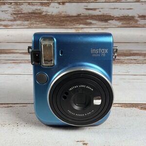 Fujifilm Instax Mini 70 Instant Film Camera Blue Tested Used Works
